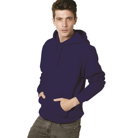 M&O SUDADERA UNISEX FELPA SIN CIERRE CON CAPUCHA 3320 - Imagen 14