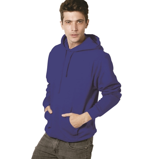 M&O SUDADERA UNISEX FELPA SIN CIERRE CON CAPUCHA 3320 - Imagen 5