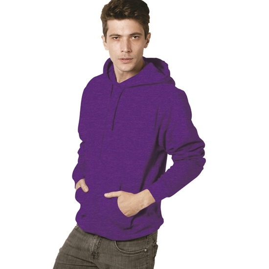 M&O SUDADERA UNISEX FELPA SIN CIERRE CON CAPUCHA 3320 - Imagen 7