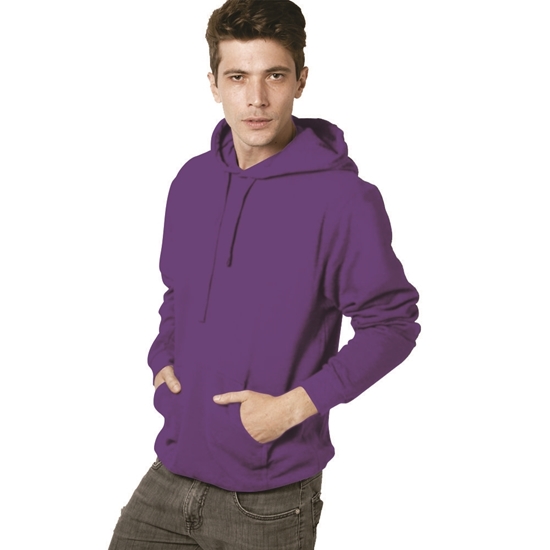 M&O SUDADERA UNISEX FELPA SIN CIERRE CON CAPUCHA 3320 - Imagen 11