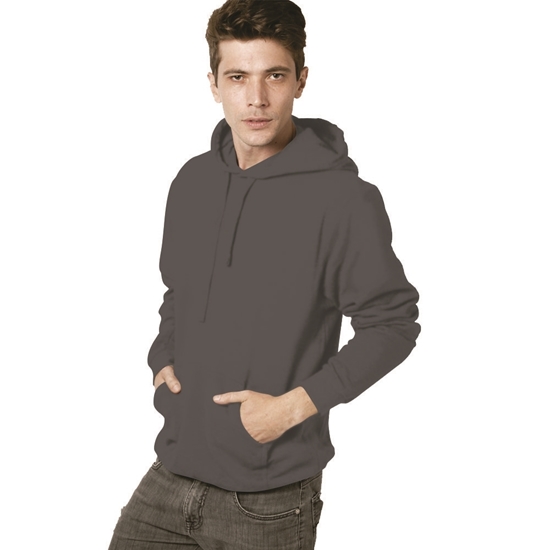 M&O SUDADERA UNISEX FELPA SIN CIERRE CON CAPUCHA 3320 - Imagen 3